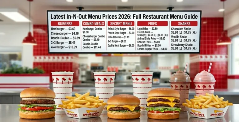 Menu prices